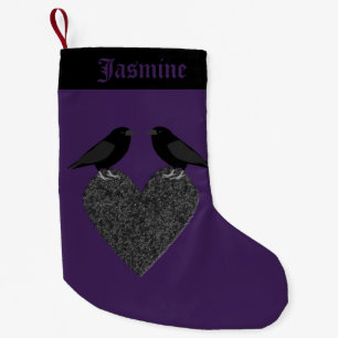 Petite Chaussette De Noël Ravens gothiques et Black Heart Custom