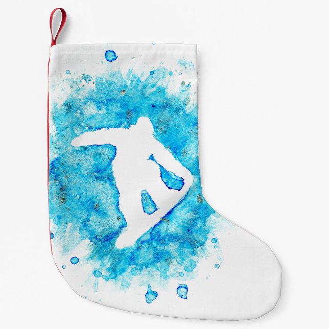 Petite Chaussette De Noël Récipiendaire de snowboard (Devant)