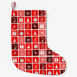 Petite Chaussette De Noël Red Christmas Holiday Cute Tree Reinder