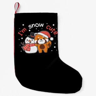 Petite Chaussette De Noël Red Panda I'm Snow Cute Snowman