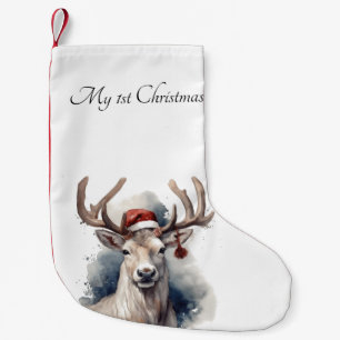 Petite Chaussette De Noël Reindeer de Noël, personnalisable