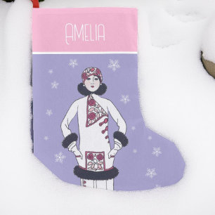 Petite Chaussette De Noël Reine des Neiges Personnalisé