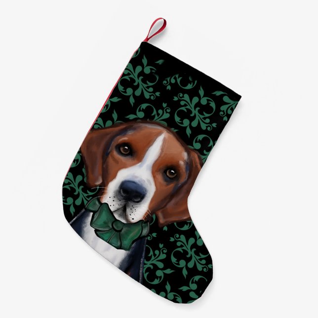 Petite Chaussette De Noël Renard américain  (Devant (Accrochage))