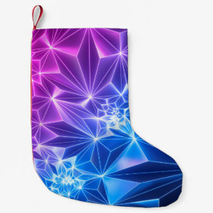 Petite Chaussette De Noël rendu 3d, arrière - plan géométrique néon rose, po