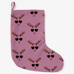 Petite Chaussette De Noël Renne de Noël drôle d'hiver Famille mignon Cerf 