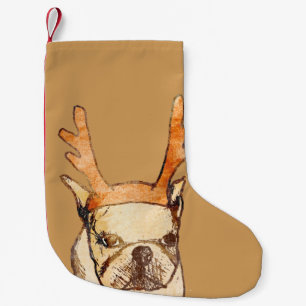 Petite Chaussette De Noël Renne Frenchie