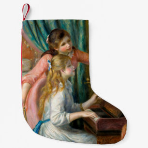 Petite Chaussette De Noël Renoir Deux Jeunes Filles au Piano Impression Musi