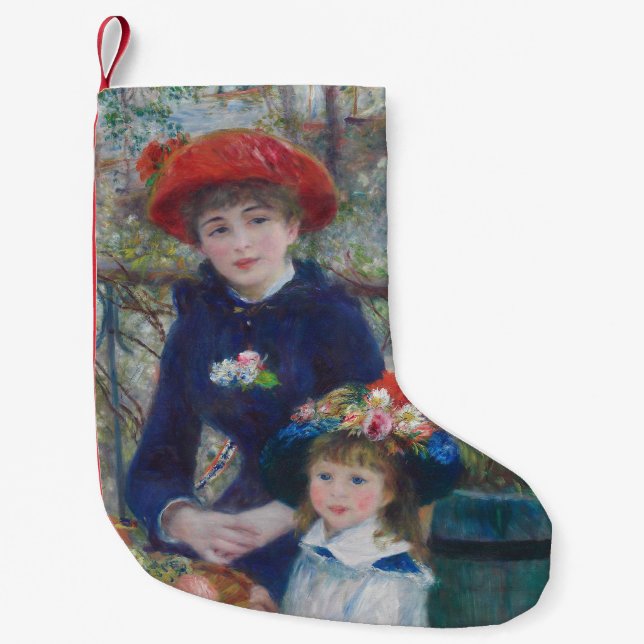 Petite Chaussette De Noël Renoir Deux Soeurs Terrasse Français Impressionnis (Devant)