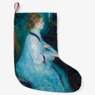 Petite Chaussette De Noël Renoir femme à l'impressionniste Vintage de piano