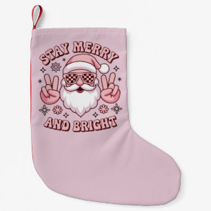 Petite Chaussette De Noël Restez Joyeux Et Lumineux Noël Ugly Xmas