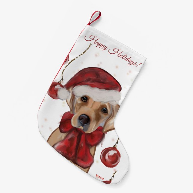 PETITE CHAUSSETTE DE NOËL RÉTRIEVER DU LABRADOR  (Devant (Accrochage))