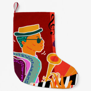 Petite Chaussette De Noël Retro contraste festival de musique jazz