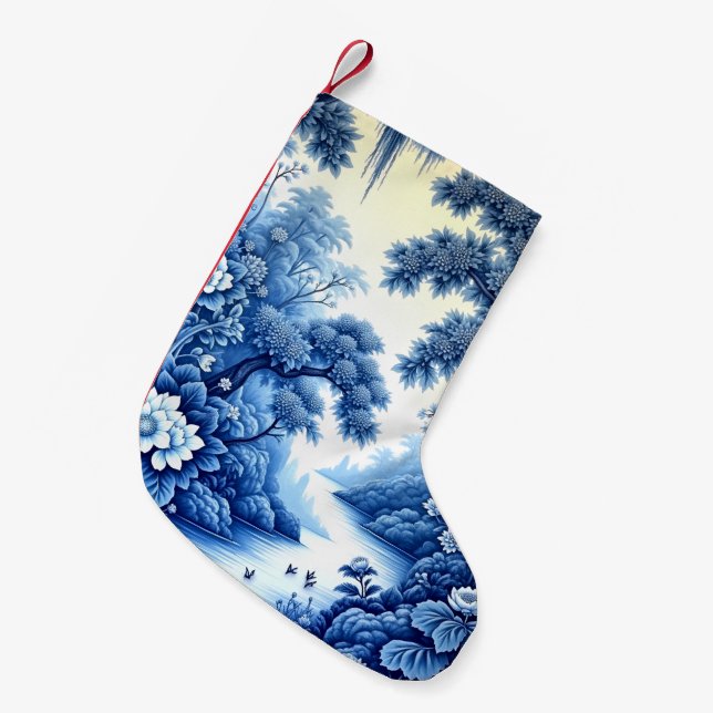 PETITE CHAUSSETTE DE NOËL RÊVE CHINOISERIE (Devant (Accrochage))