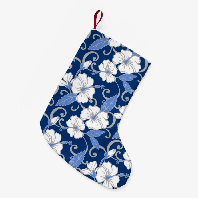 PETITE CHAUSSETTE DE NOËL RÊVE POLYNÉSIENNE (BLEU) (Devant (Accrochage))