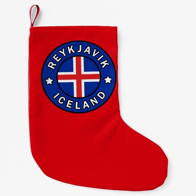 Petite Chaussette De Noël Reykjavik Islande (Devant)