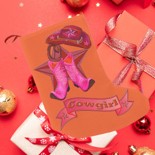 Petite Chaussette De Noël Ribbon de fille-fille étoilée
