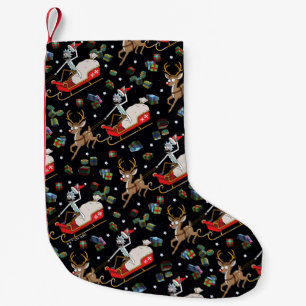 Petite Chaussette De Noël Rick et Morty   Christmas Reindeer Sleigh Motif
