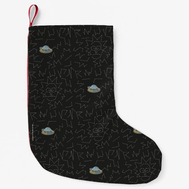 Petite Chaussette De Noël RICK ET MORTY™| Motif Rick Constellation (Devant)