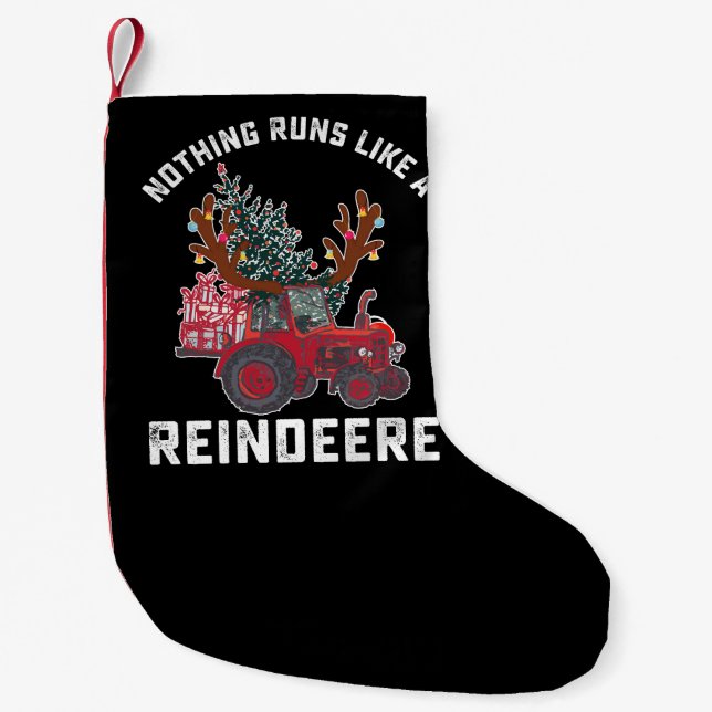 Petite Chaussette De Noël Rien Ne Fonctionne Comme Un Reindeere Tractor (Devant)