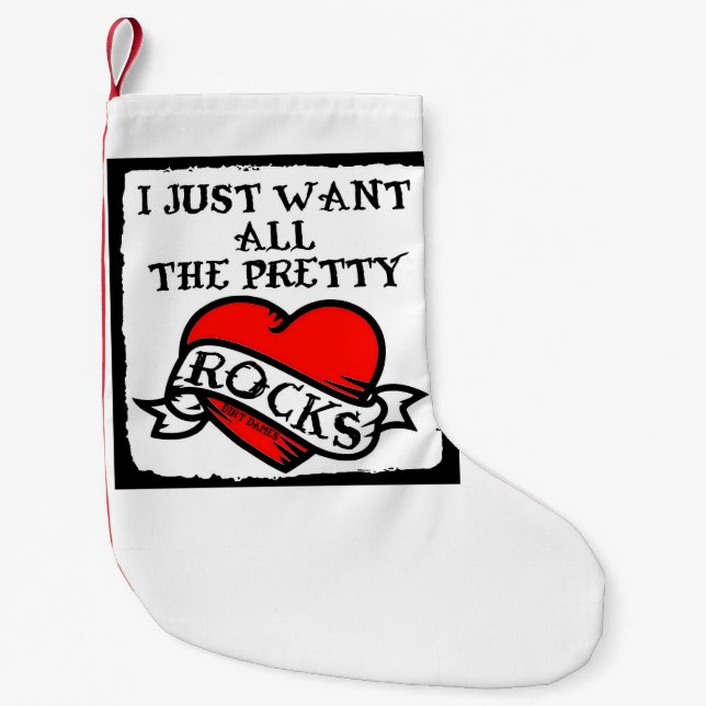 Petite Chaussette De Noël Rockhound coquin, géologue, stockage (Devant)