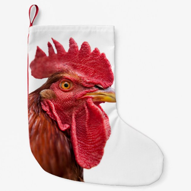Petite Chaussette De Noël Rooster Face (Devant)