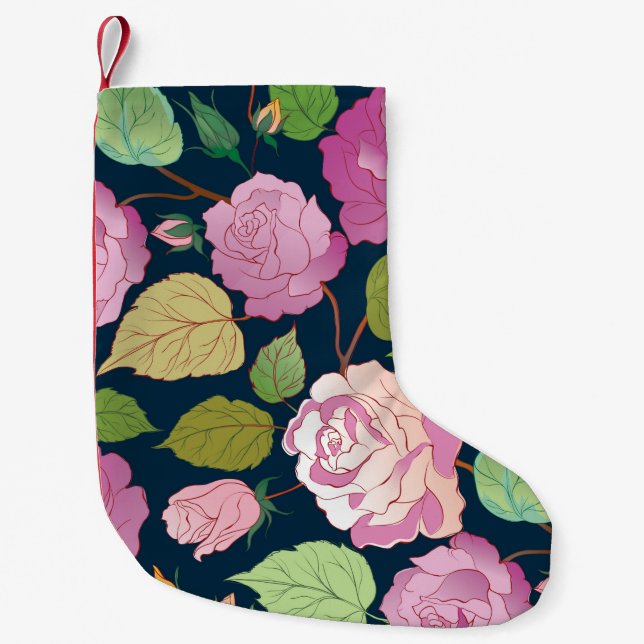 Petite Chaussette De Noël Rose 16 (Devant)