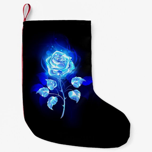 Petite Chaussette De Noël Rose bleu brûlant (Devant)