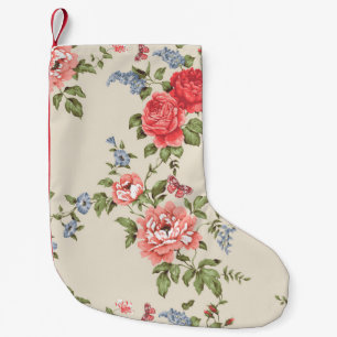 PETITE CHAUSSETTE DE NOËL ROSE ROUGE MOTIF SANS PARAMÈTRE AVEC BELLES BLEUES
