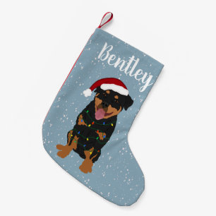 Petite Chaussette De Noël Rottweiler personnalisé