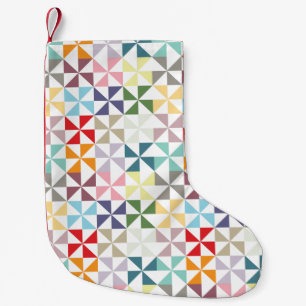Petite Chaussette De Noël Roue géométrique colorée