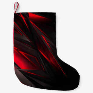 Petite Chaussette De Noël Rouge Extraordinaire à la conception abstraite Poi