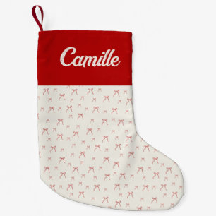Petite Chaussette De Noël Rouge-noeud