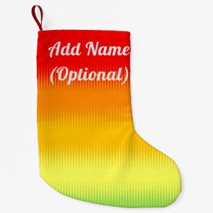 Petite Chaussette De Noël Rouge Orange Jaune Vert