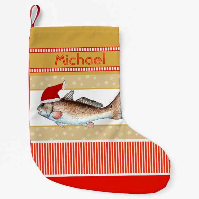 Petite Chaussette De Noël Rougets communs Père Noël (Devant)