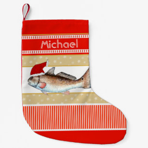 Petite Chaussette De Noël Rougets communs Père Noël