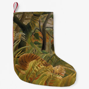 Petite Chaussette De Noël Rousseau Jungle Tropical Tiger Art
