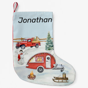 Petite Chaussette De Noël RV Camping Camper Neige hiver Noël