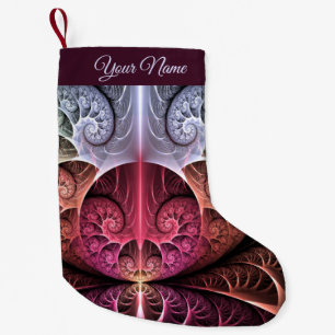 Petite Chaussette De Noël Rythme cardiaque, nom de fractale surréaliste abst