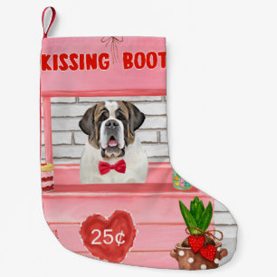 Petite Chaussette De Noël Saint Bernard Chien Saint Valentin Booth de baiser