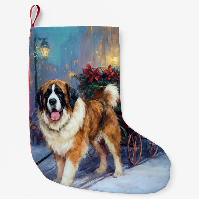 Petite Chaussette De Noël Saint Bernard Christmas Festive (Devant)