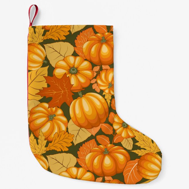 Petite Chaussette De Noël Saison d'automne Halloween Citrouille Motif (Devant)