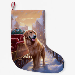 Petite Chaussette De Noël Saison de Noël Golden Retriever