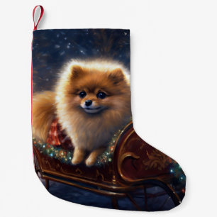 Petite Chaussette De Noël Saison de Noël Poméranienne brossé