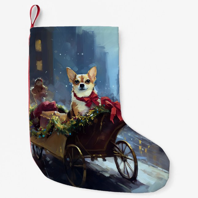 Petite Chaussette De Noël saison des fêtes de Noël de chihuahua (Devant)