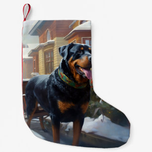 Petite Chaussette De Noël Saison festive de Noël de Rottweiler