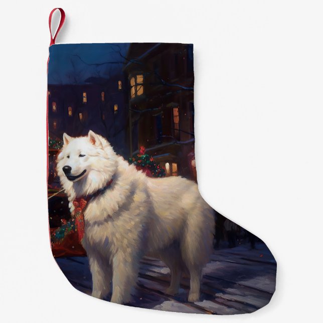 Petite Chaussette De Noël Samoyed Christmas Festive Saison (Devant)