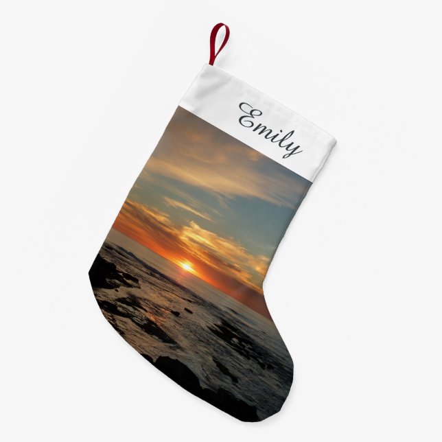 Petite Chaussette De Noël San Diego Sunset II California Seascape (Devant (Accrochage))