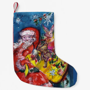 PETITE CHAUSSETTE DE NOËL SANTA CLAUS AVEC LE CADEAU DE NOËL