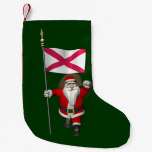 Petite Chaussette De Noël Santa Claus Avec L'Ensigne D'Irlande Du Nord