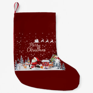 Petite Chaussette De Noël Santa Claus, Snowman Merry Christmas Holiday